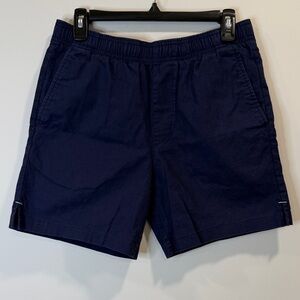 Goodlife Navy Blue Men's Flat Front Shorts